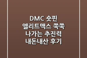 DMC 숏핀 엘리트맥스: 쭉쭉 나가는 추진력, 내돈내산 후기!