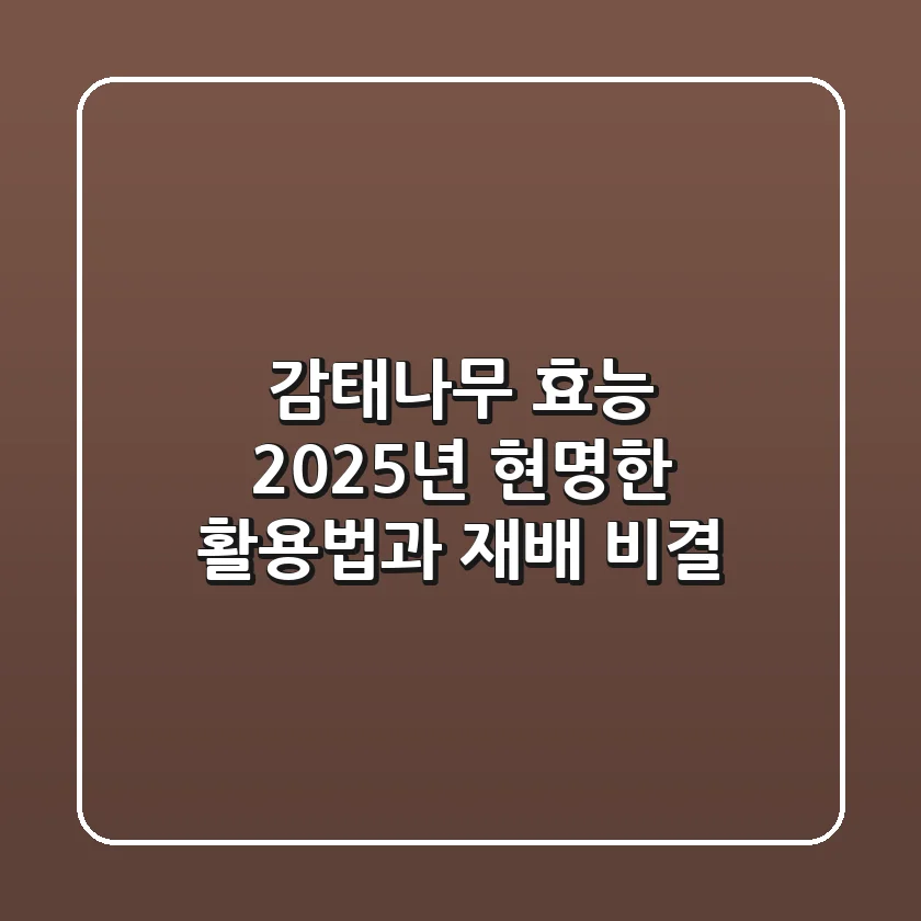 감태나무 효능, 2025년 현명한 활용법과 재배 비결