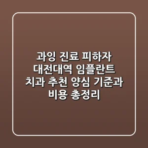 "과잉 진료 피하자", 대전대역 임플란트 치과 추천, '양심' 기준과 비용 총정리