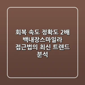 "회복 속도, 정확도 2배?", 백내장스마일라 접근법의 최신 트렌드 분석