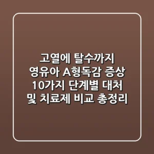 "고열에 탈수까지?" 영유아 A형독감 증상 10가지, 단계별 대처 및 치료제 비교 총정리